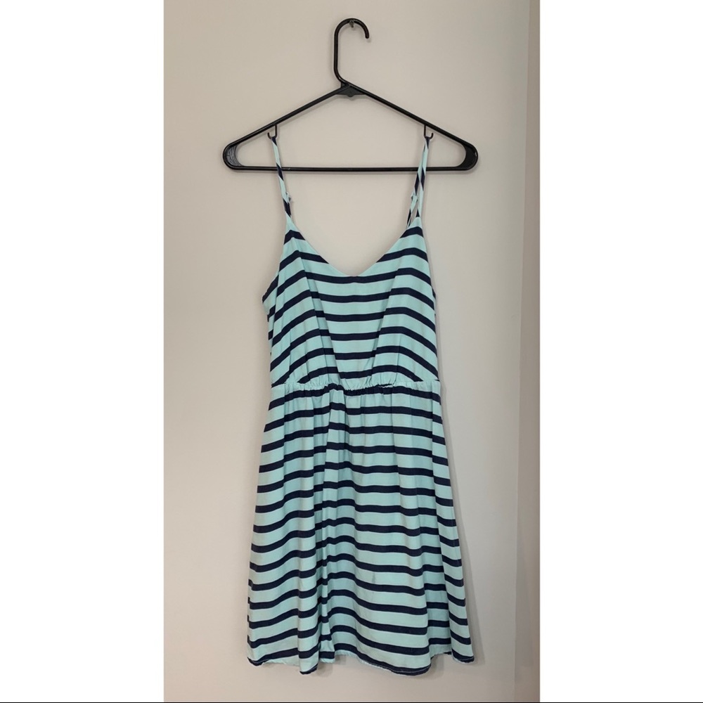 Navy Striped Dress